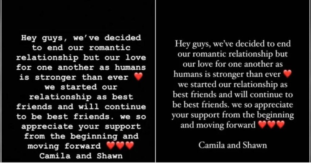 Shawn Mendes, Camila Cabello Breakup