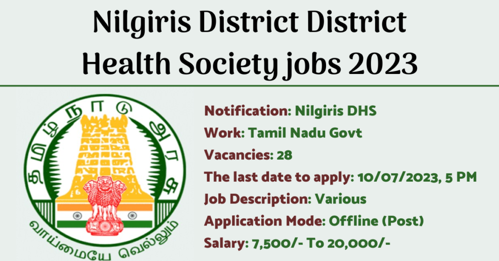 Job Opportunities in Nilgiri District, Exploring the Medical People's Welfare Department Notification