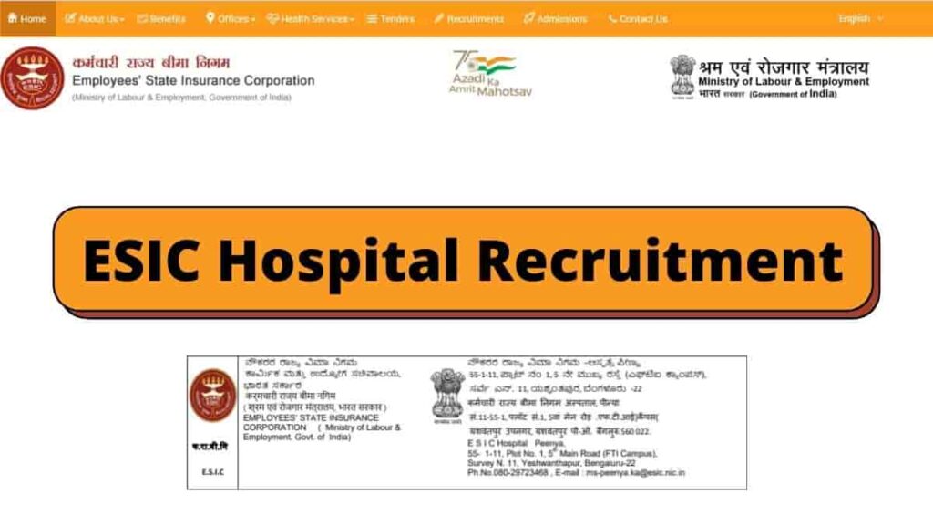 ESIC Hospital Recruitment