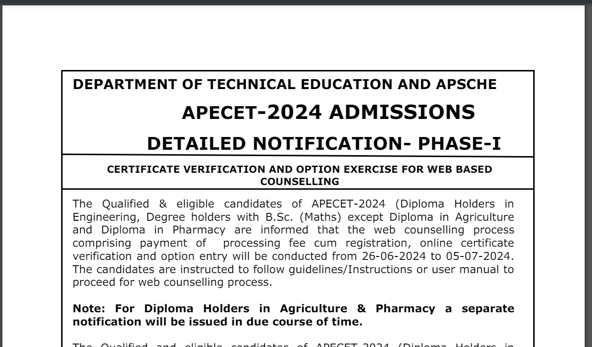 AP ECET 2024 Counselling Registration Open!