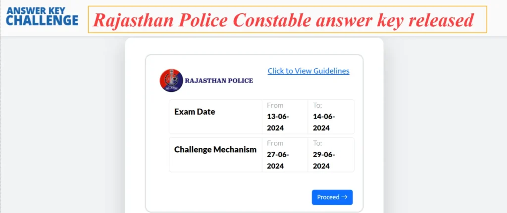 Rajasthan Police Constable Answer Key Released - @police.rajasthan.gov.in, Challenge Until June 29, 2024, 3,578 Vacancies