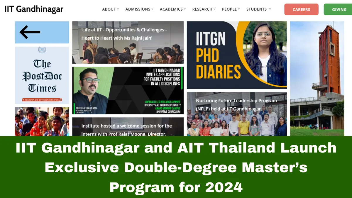 IIT Gandhinagar and AIT Thailand Introduce Dual-Degree Master’s Programme for 2024