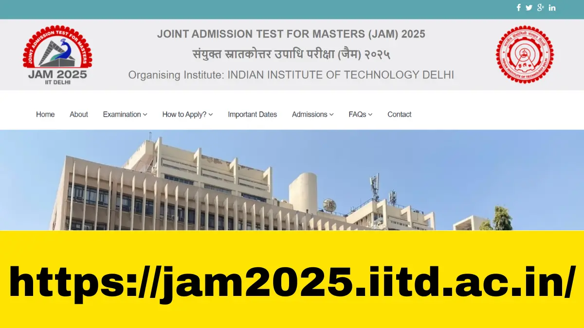 IIT JAM 2025 Exam Date