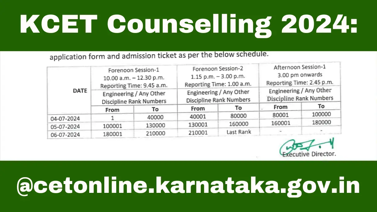 KCET Counselling 2024