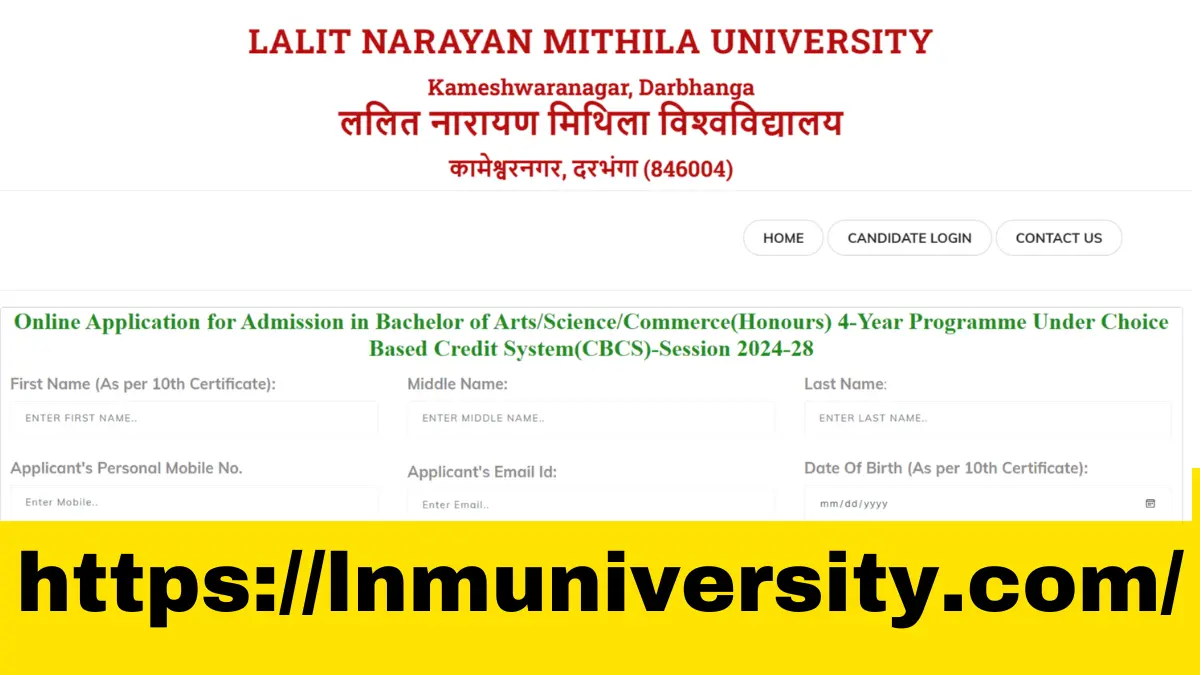 LNMU UG Admission 2024-28