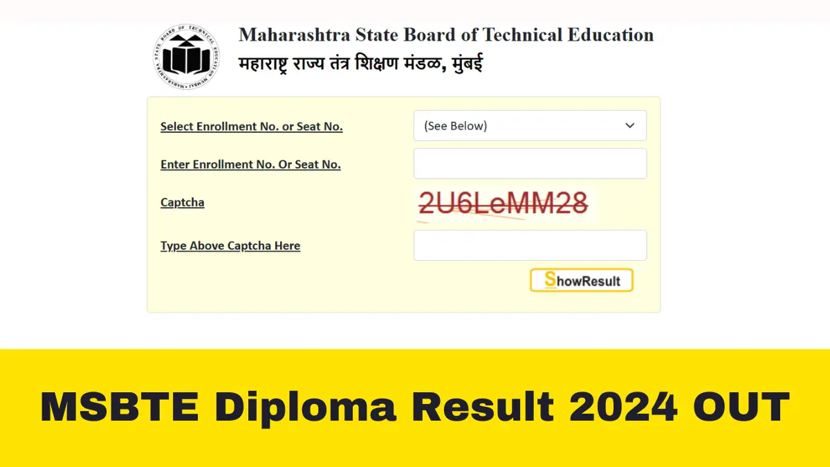 MSBTE Diploma Result 2024 OUT on msbte.org.in; Direct Link to Download Summer Exam Marksheet