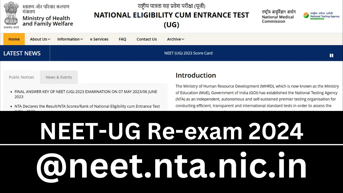 NEET-UG Re-exam 2024 Results Declared Check Your Scorecard Now!