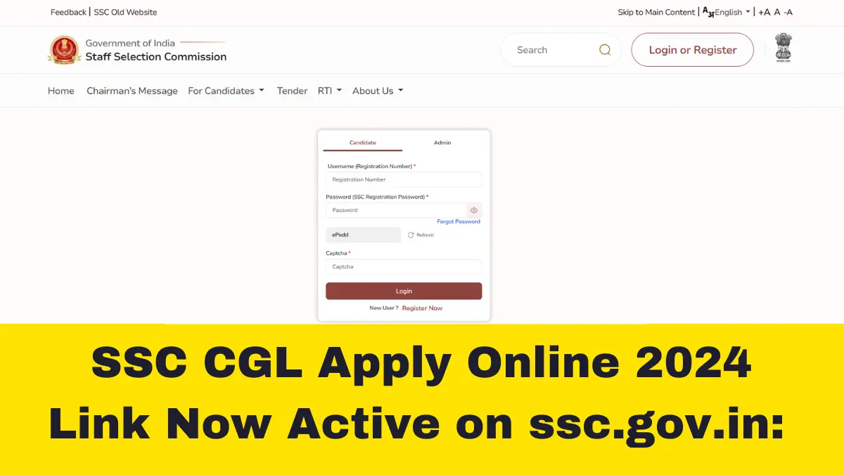 SSC CGL Apply Online 2024 Link Now Active on ssc.gov.in Direct Link to Submit Application Form